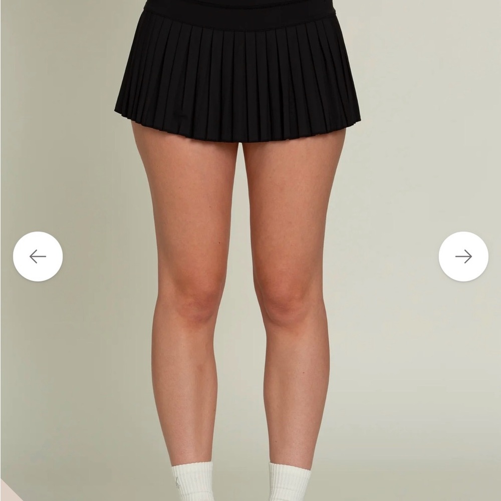 Black Pleated Mini Skirt
